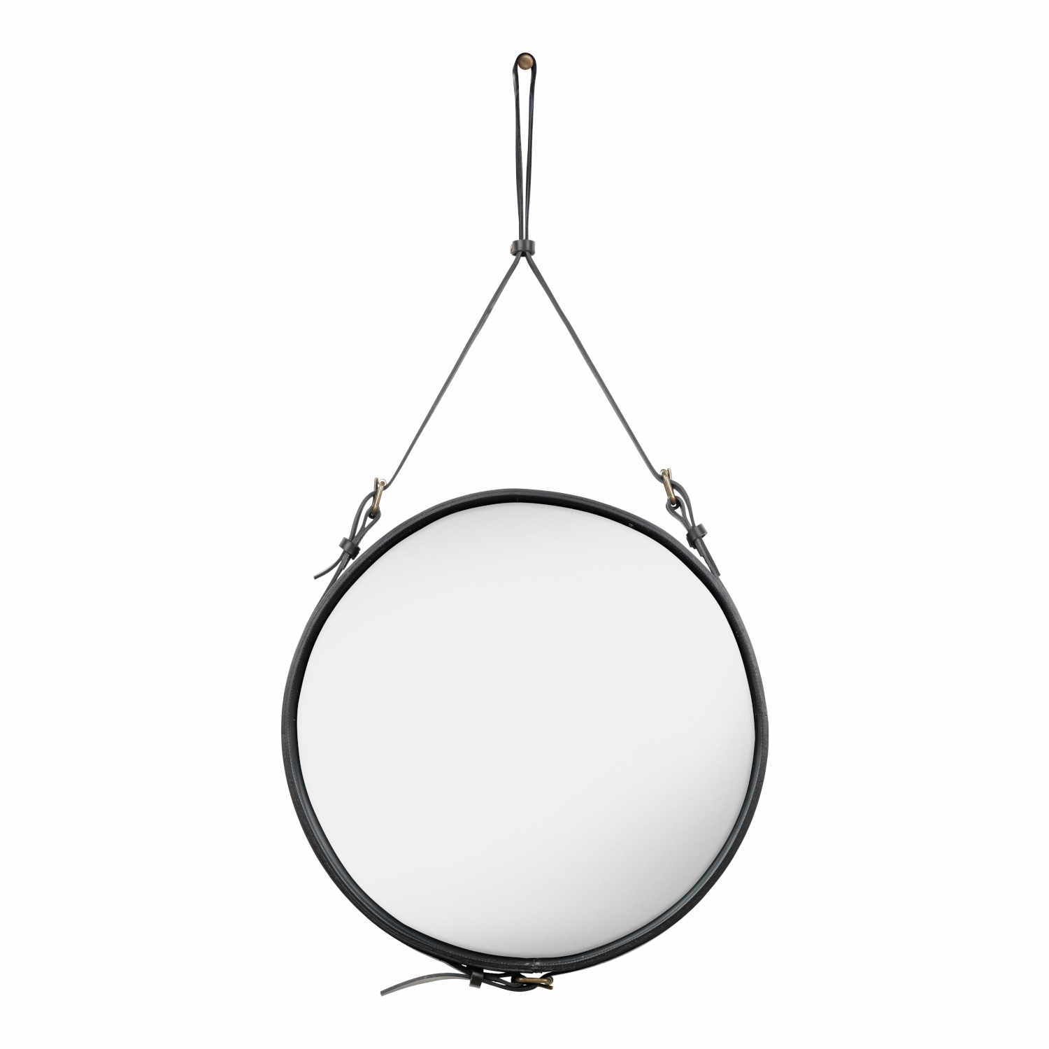 Adnet Wall Mirror Circular Spiegel, Grösse ø 58 cm, Farbe black von GUBI