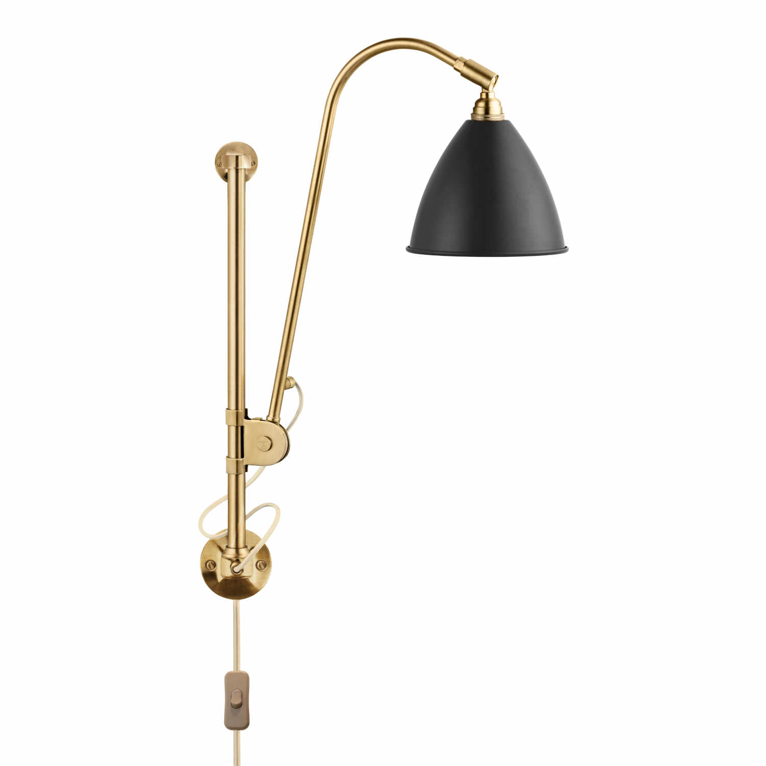BL5 Wall Brass Lamp Wandleuchte, Farbe soft black semi matt von GUBI