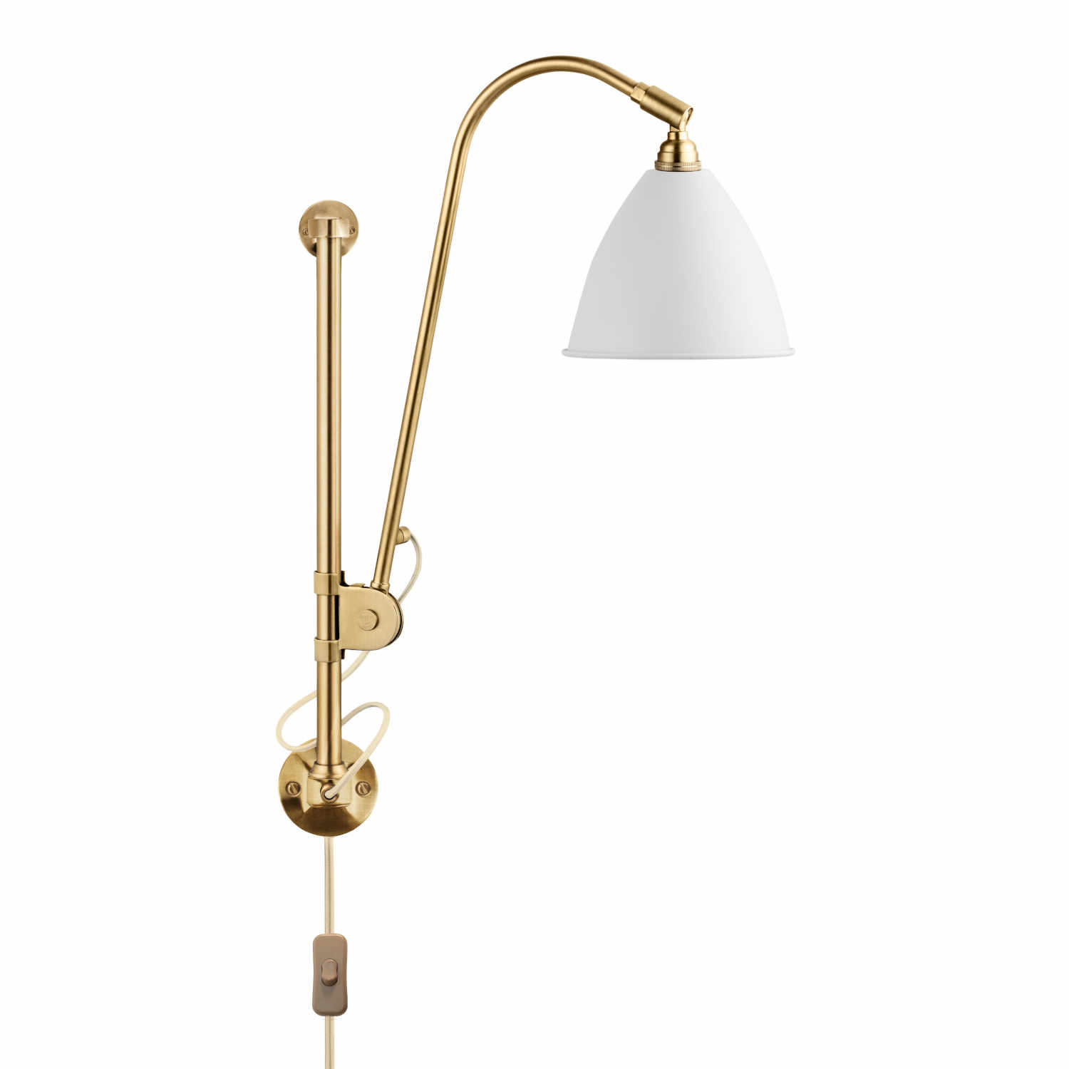 BL5 Wall Brass Lamp Wandleuchte, Farbe soft white semi matt von GUBI