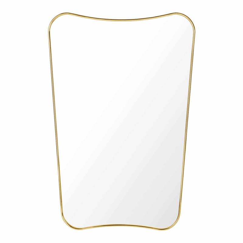 F.A. 33 Wall Mirror Spiegel, Grösse h. 80 x b. 54 cm, Ausführung polished brass von GUBI