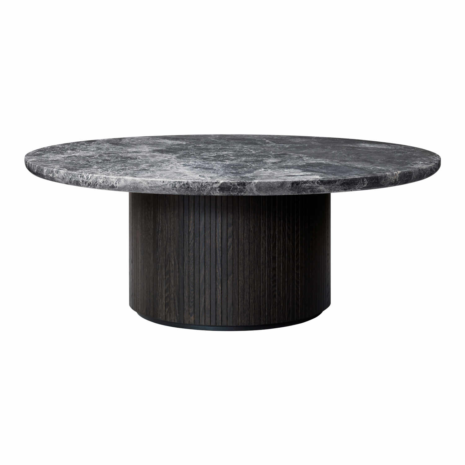 Moon Coffee Table Beistelltisch, Grösse ø 120 cm, Ausführung holz, stained veneer oak (braun/schwarz lackiert) von GUBI