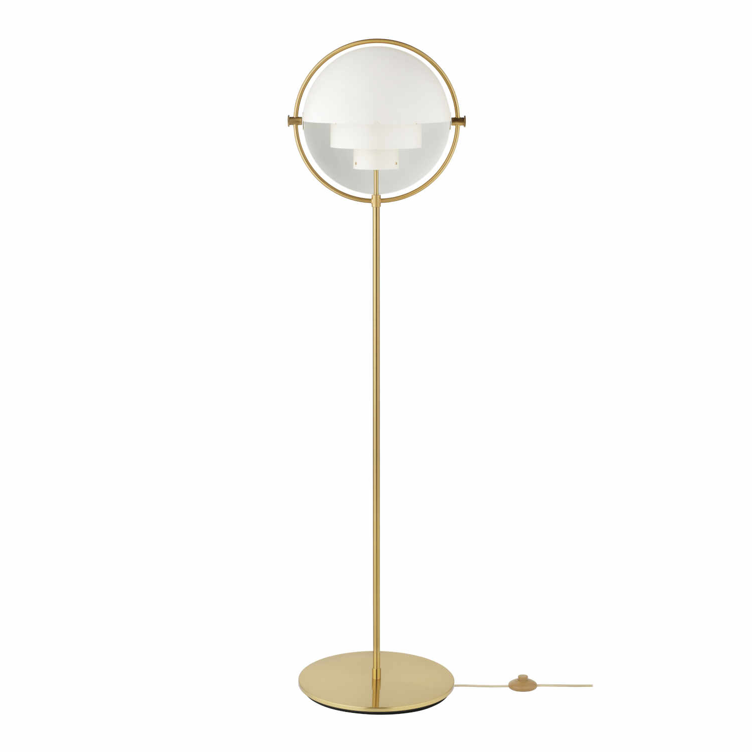 Multi-Lite Floor Brass Lamp Stehleuchte, Farbe white semi matt von GUBI