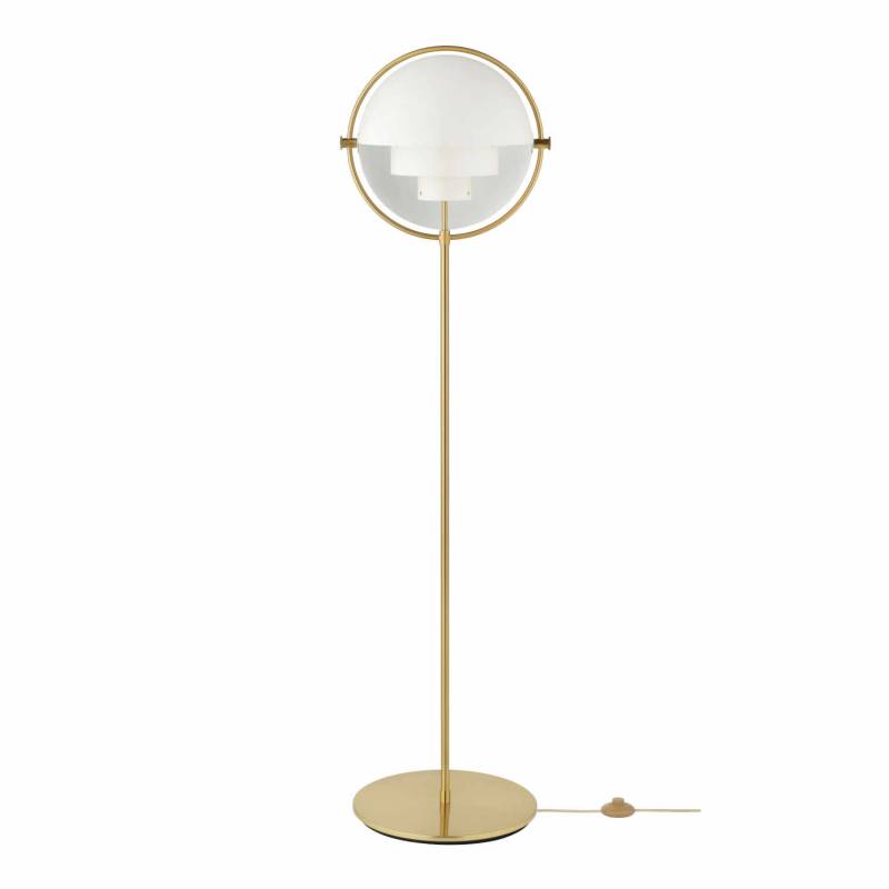 Multi-Lite Floor Brass Lamp Stehleuchte, Farbe white semi matt von GUBI