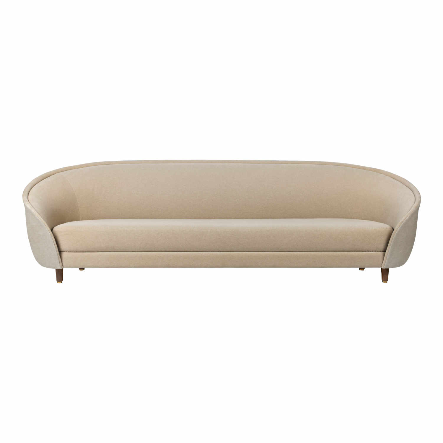 Revers Sofa, Bezug kvadrat remix 0123 stoff, Untergestell Wood Base american walnut (geölt) von GUBI