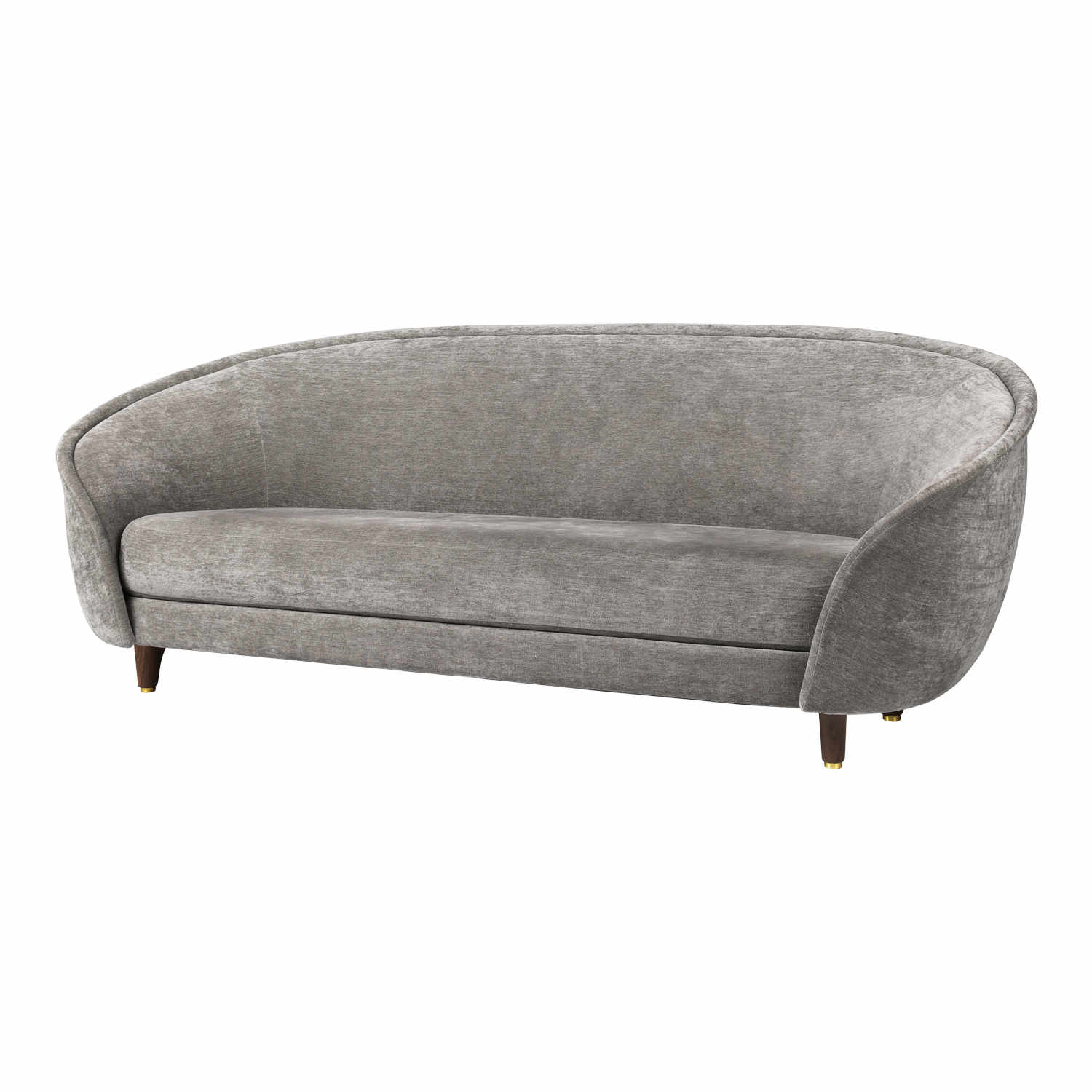 Revers Sofa, Bezug kvadrat remix 0163 stoff, Untergestell Wood Base smoked oak finish (matt lackiert) von GUBI