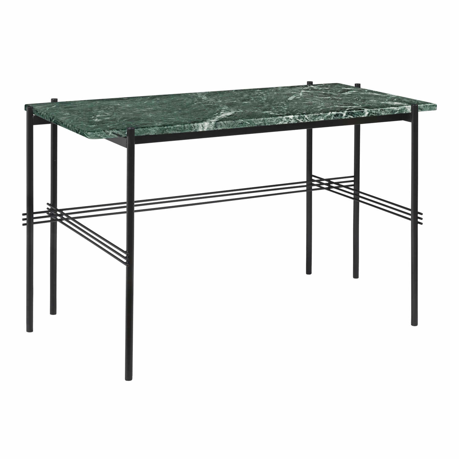TS Desk Schreibtisch, Tischplatte marmor, green guatemala von GUBI