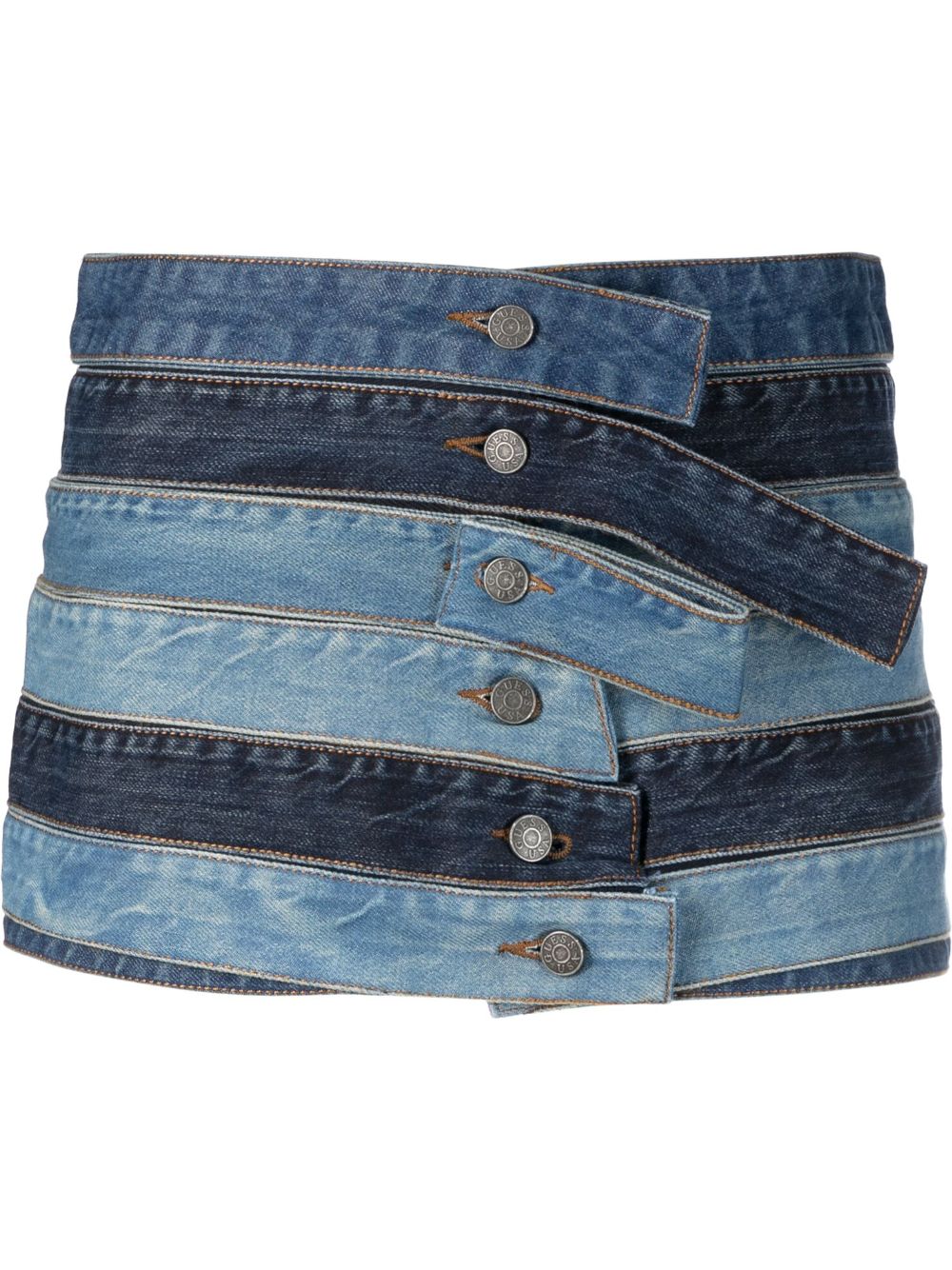 GUESS USA panelled denim mini skirt - Blue von GUESS USA