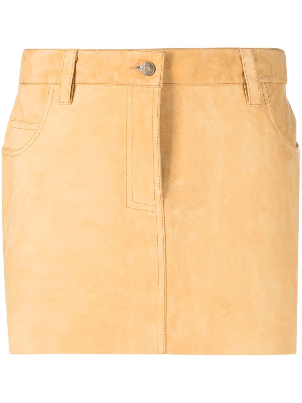 GUESS USA raw-cut suede mini skirt - Neutrals von GUESS USA