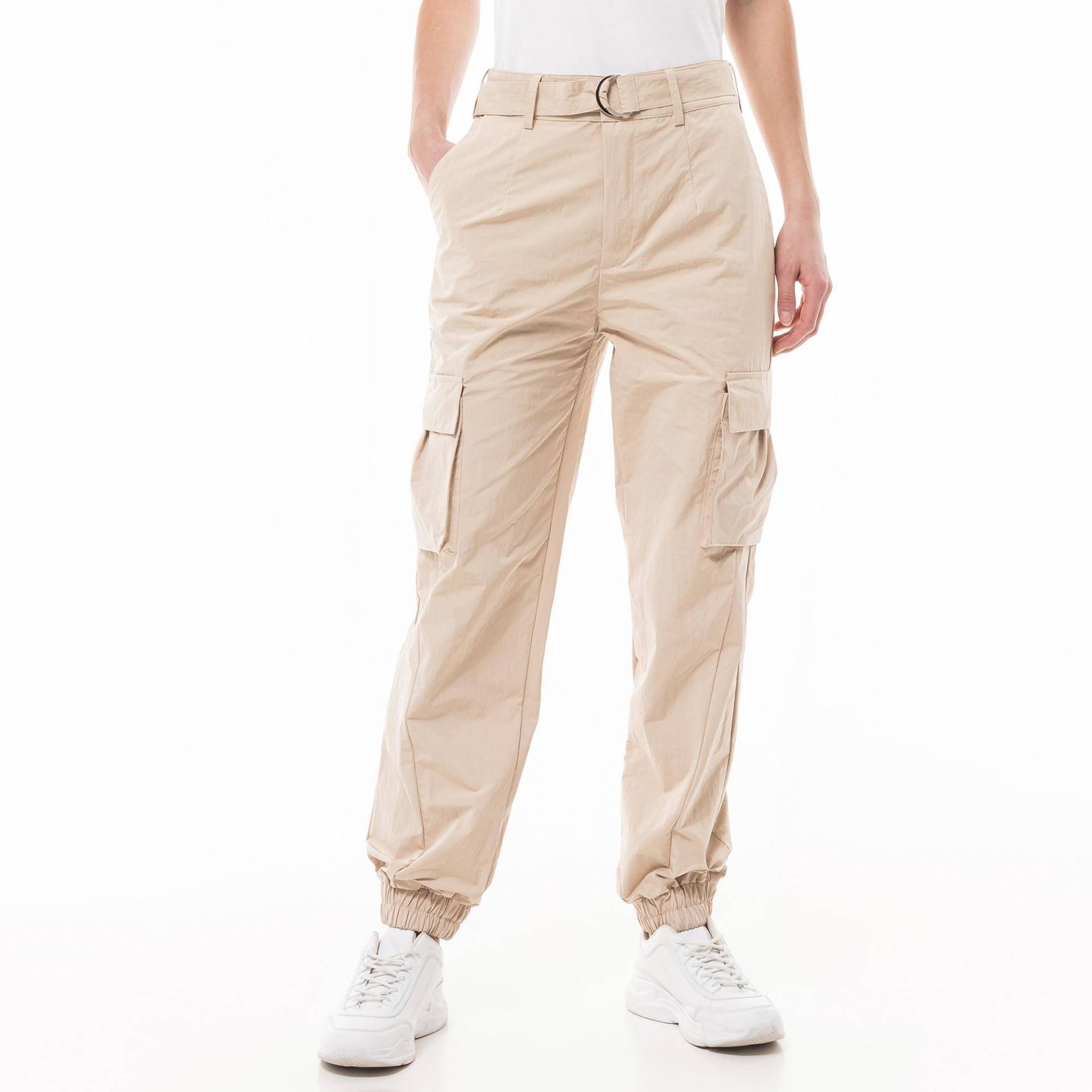 Cargohose, Regular Fit Damen Taupe L von GUESS