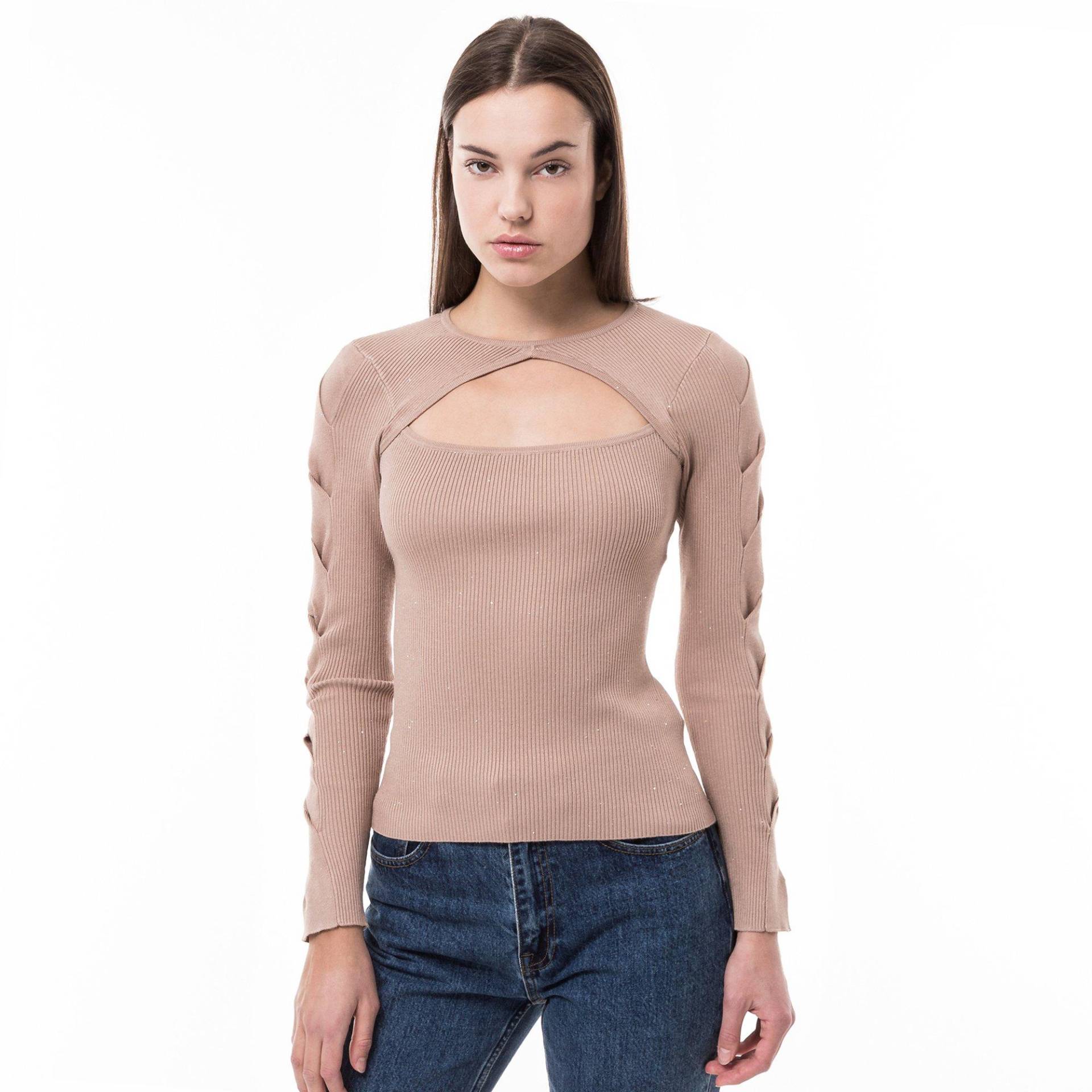 Pullover, Classic Fit, Langarm Damen Camel M von GUESS