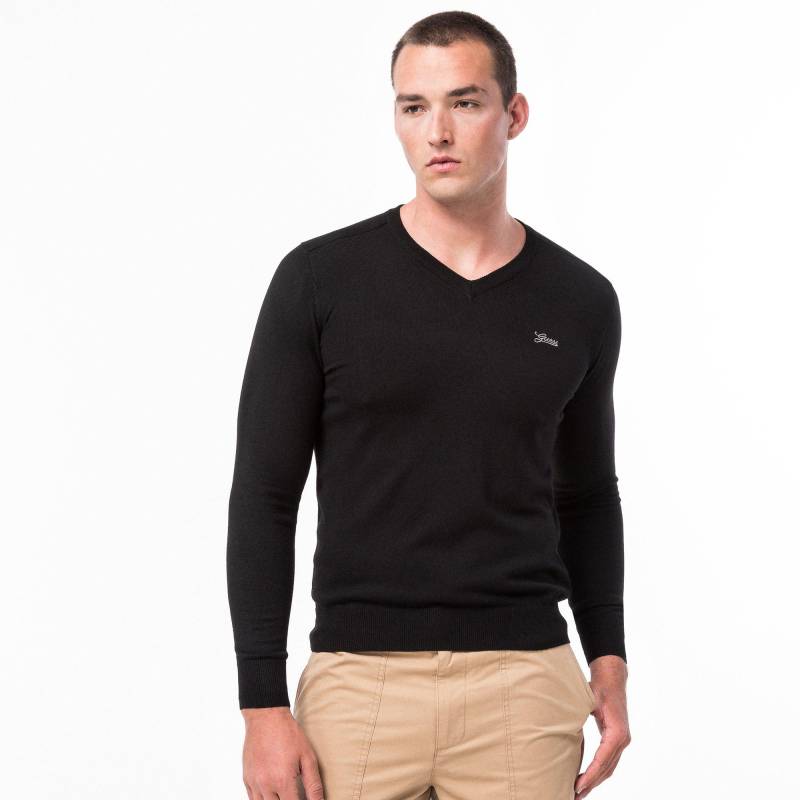 Pullover, V-neck Herren Black XL von GUESS