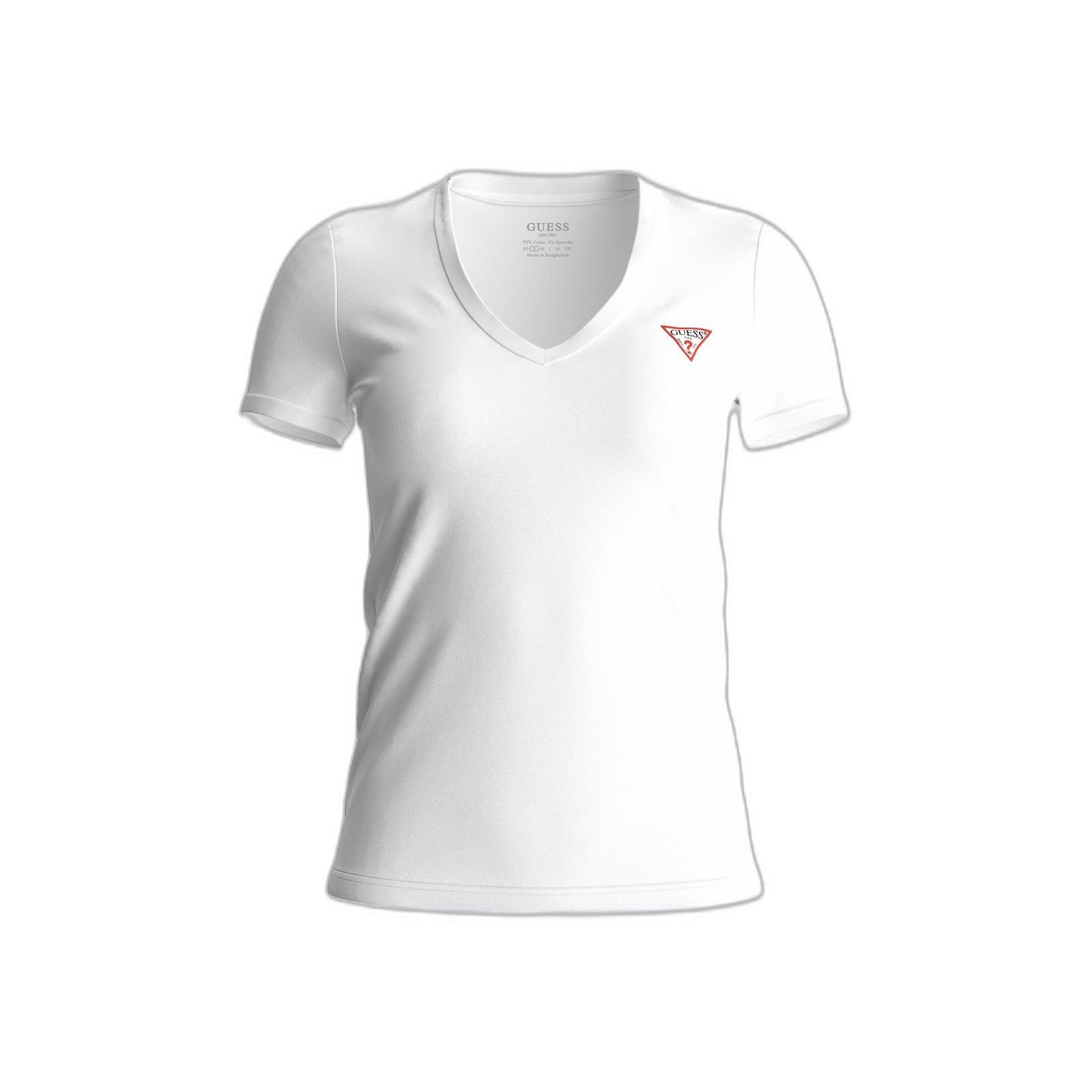 T-shirt Mit V-ausschnitt, Guess Mini Triangle Damen  L von GUESS