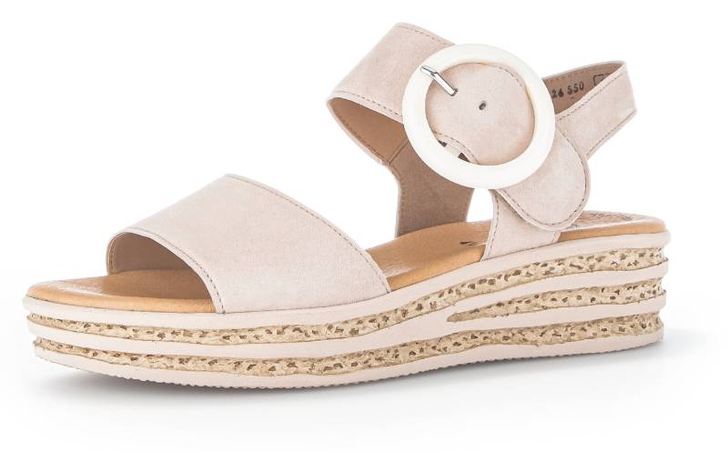 Gabor Keilsandalette, Keilabsatz, Sommerschuh, Sandale mit trendigem Zierschnalle von Gabor