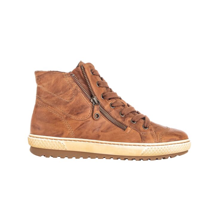 Gabor Mid Cut Sneaker für Damen aus gefettetem Glattleder braun Gabor Mid Cut Sneaker für Damen aus gefettetem Glattleder braun von Gabor