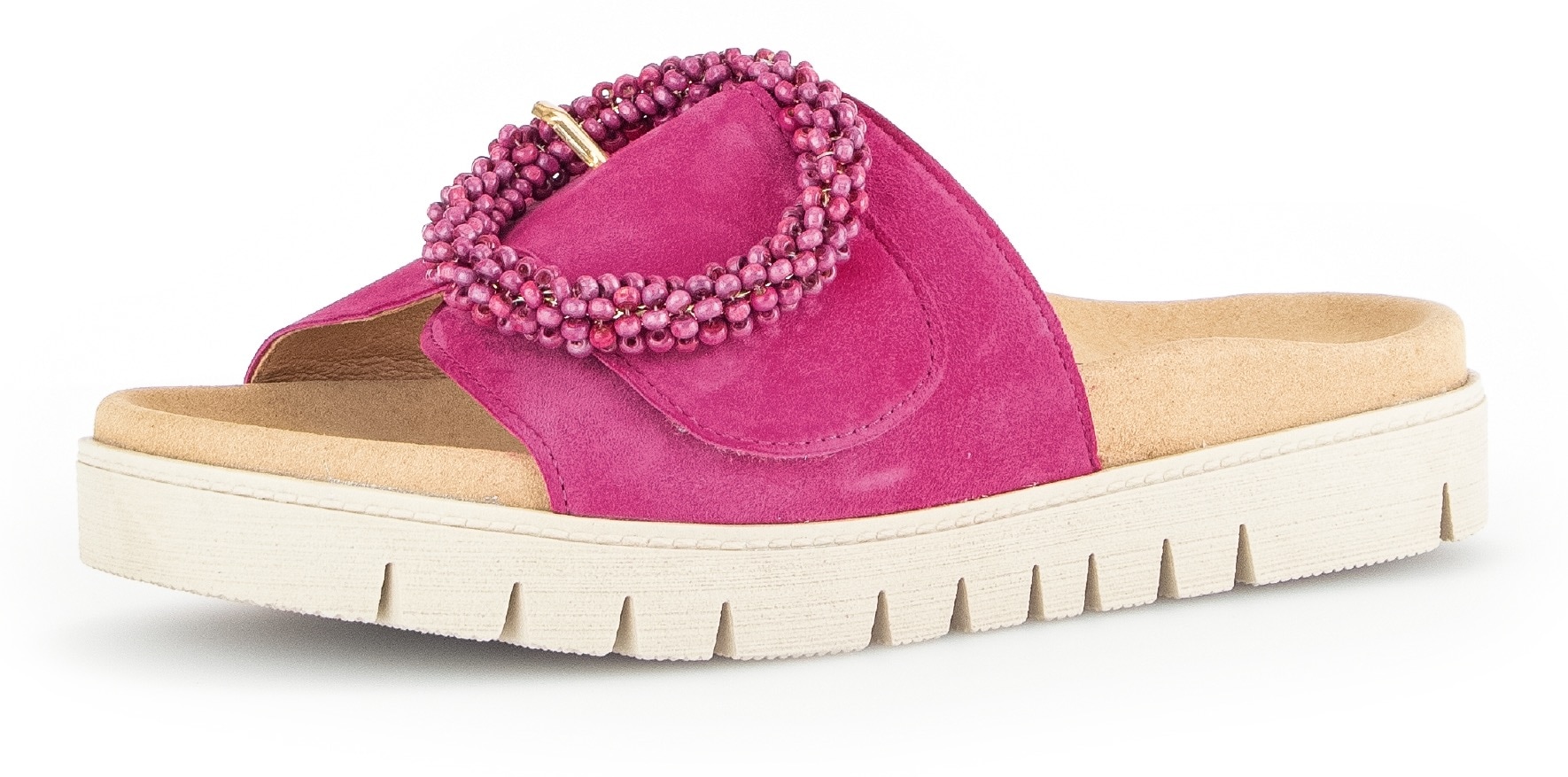 Gabor Pantolette, Plateau, Sommerschuh, Schlappen mit Zierperlen an der Zierschnalle Gabor Pantolette, Plateau, Sommerschuh, Schlappen mit Zierperlen an der Zierschnalle von Gabor
