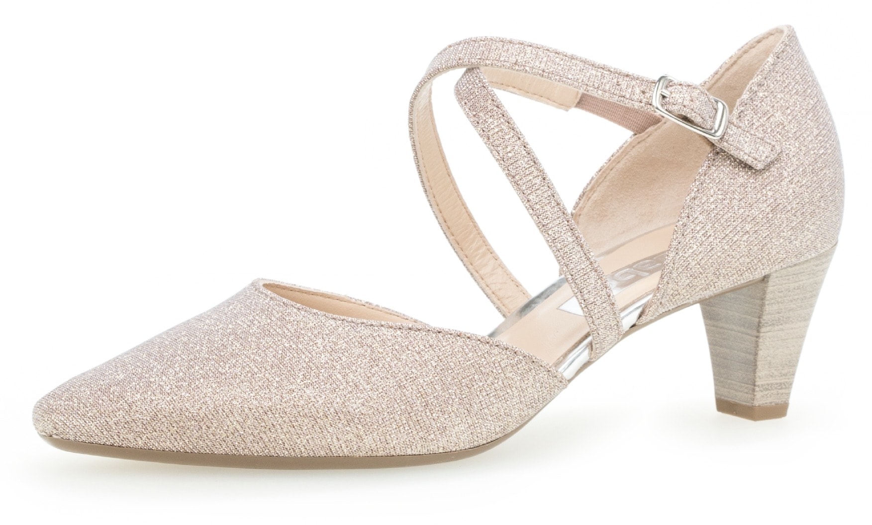 Gabor Spangenpumps, Abendschuh, Brautschuh, Trichterabsatz in Glitzer-Optik Gabor Spangenpumps, Abendschuh, Brautschuh, Trichterabsatz in Glitzer-Optik von Gabor