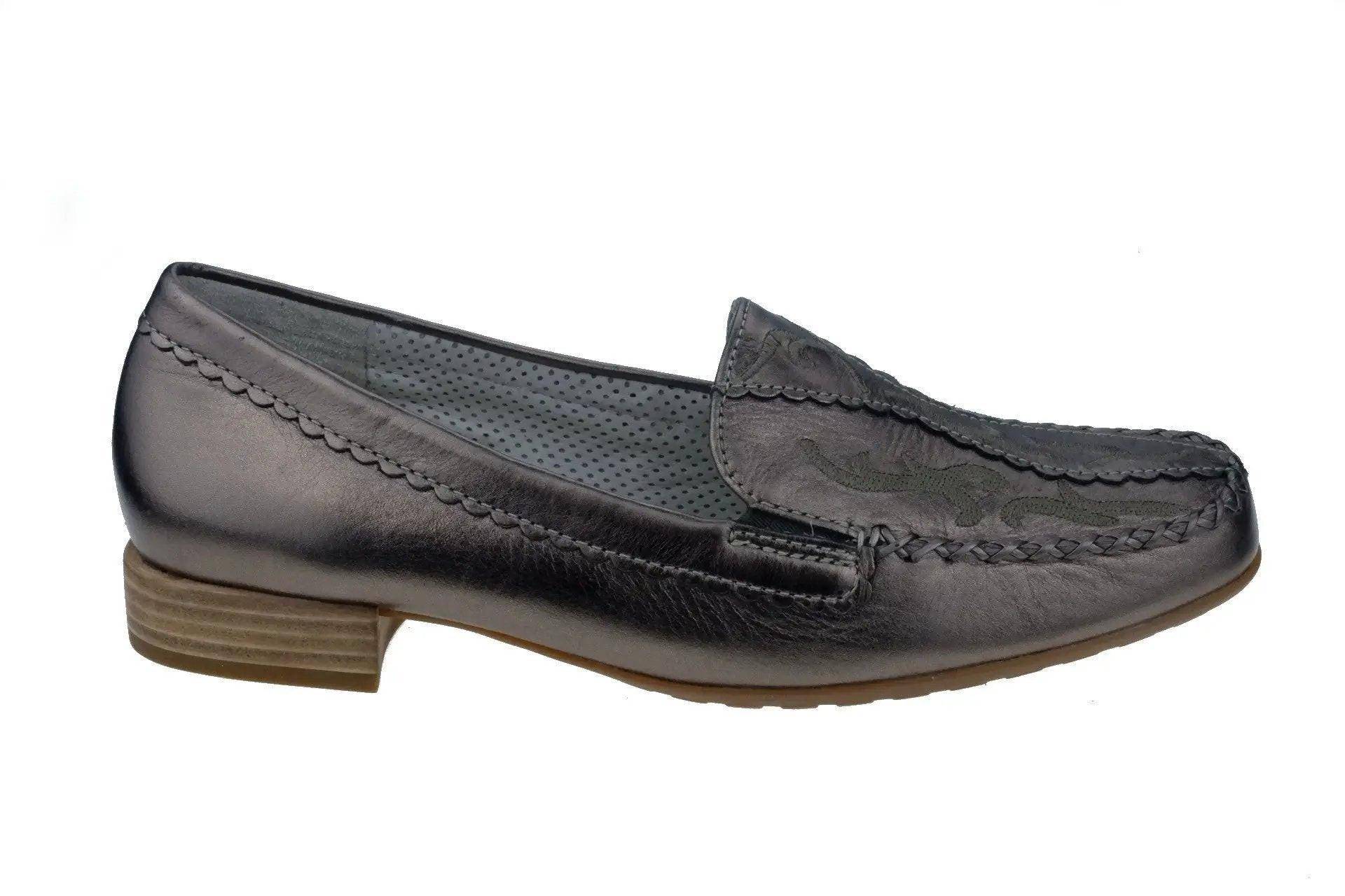 86.323.90 - Leder Loafer Damen Silber 40 von Gabor