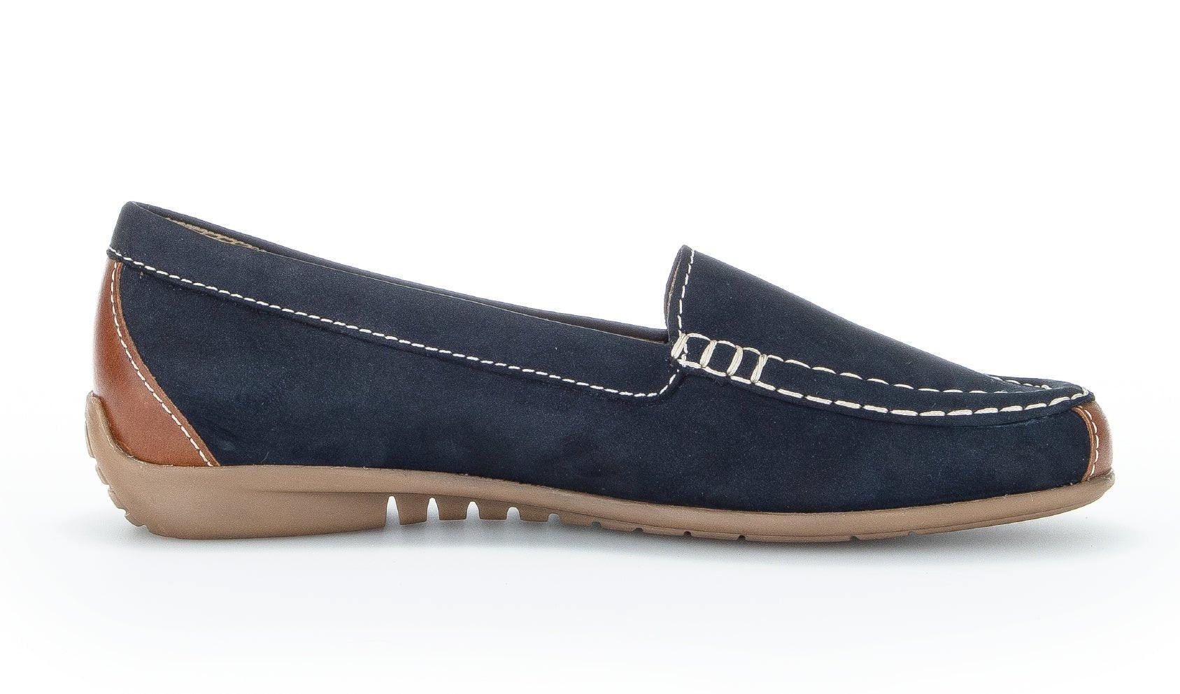 Nubuk Loafer Damen Blau 39 von Gabor