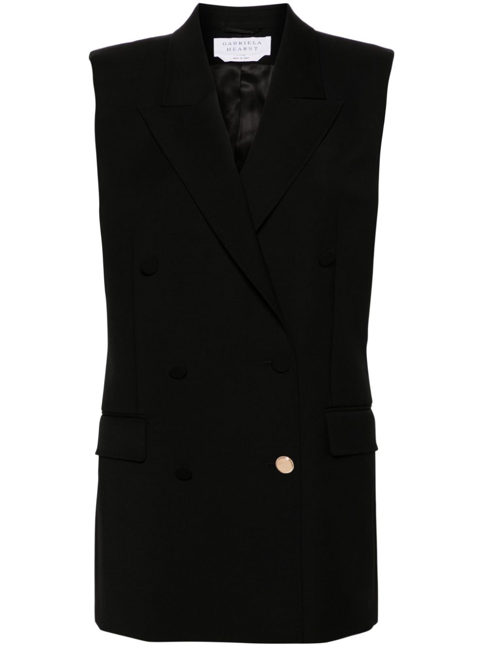 Gabriela Hearst Mayte double-breasted vest - Black von Gabriela Hearst