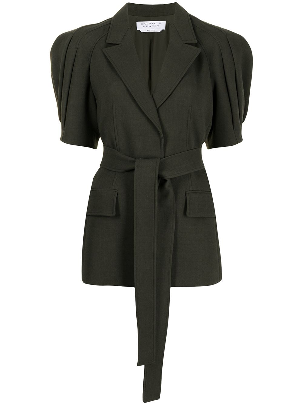 Gabriela Hearst tied-waist blazer - Green von Gabriela Hearst