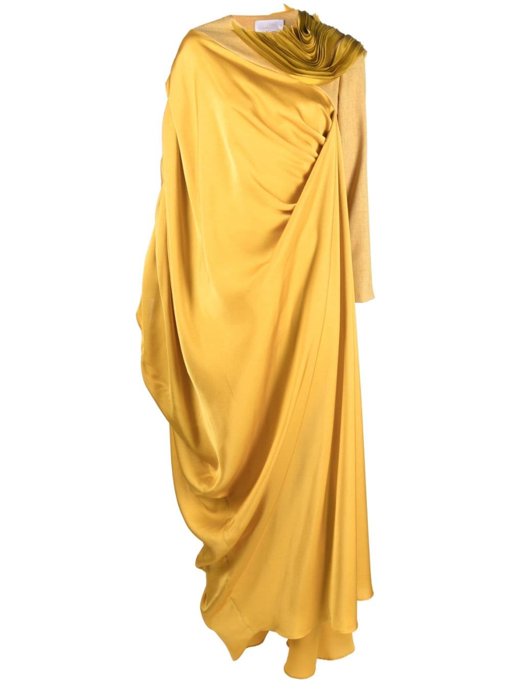 Gaby Charbachy draped asymmetric long dress - Yellow von Gaby Charbachy