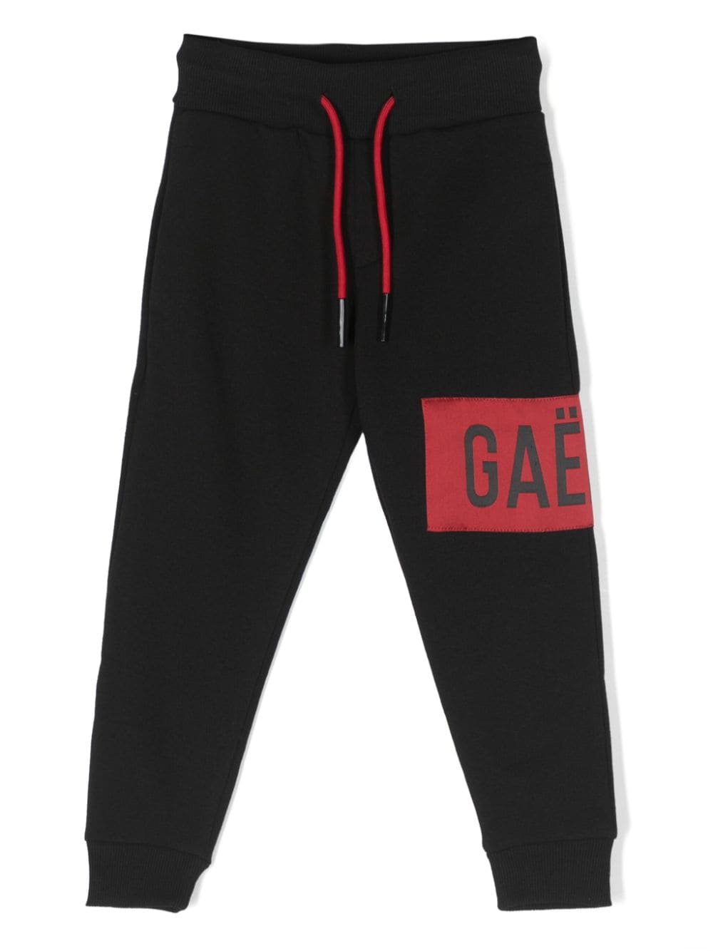 Gaelle Paris Kids logo-print tapered track pants - Black von Gaelle Paris Kids