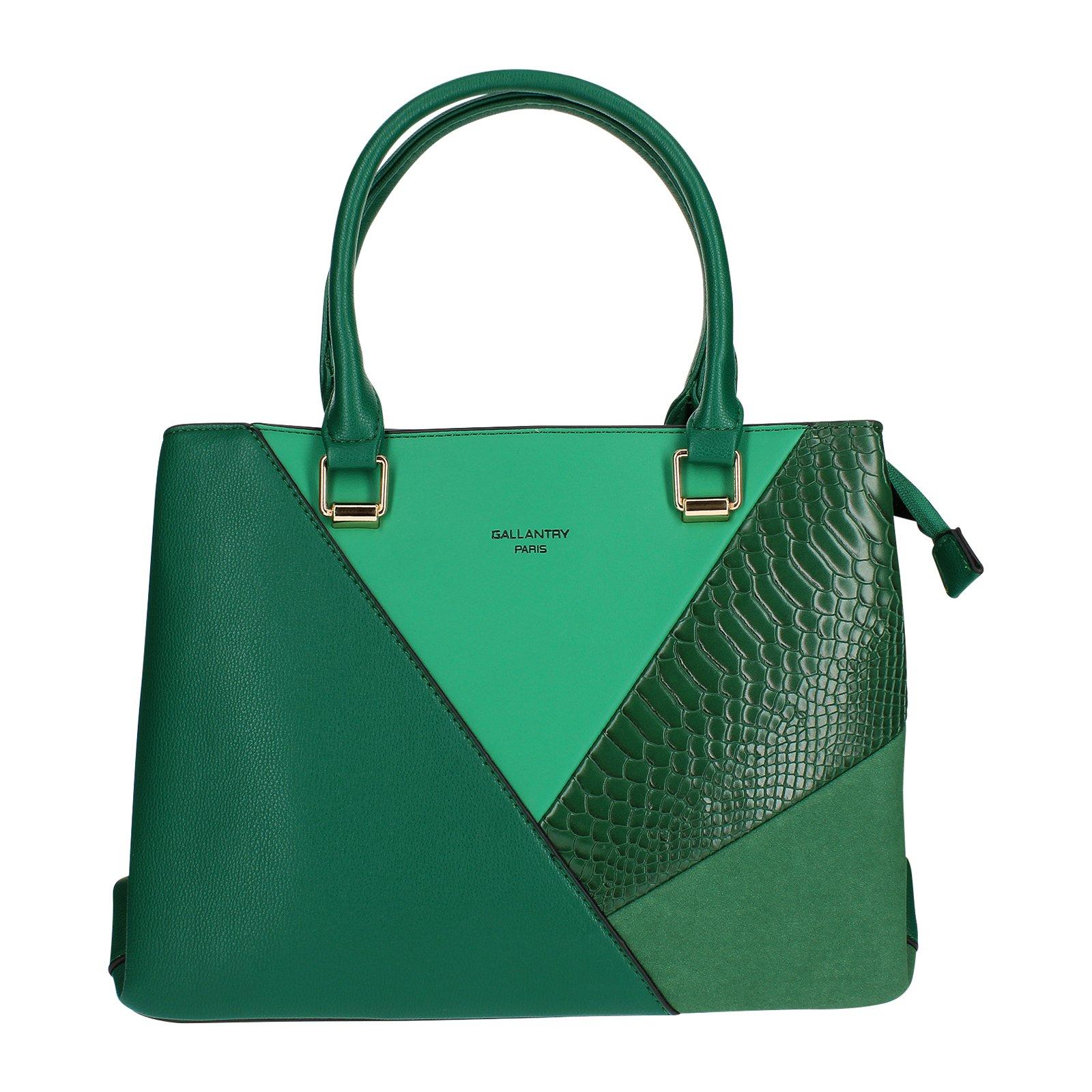 Fashion Suede Schulterhandtasche Damen Grün ONE SIZE von Gallantry