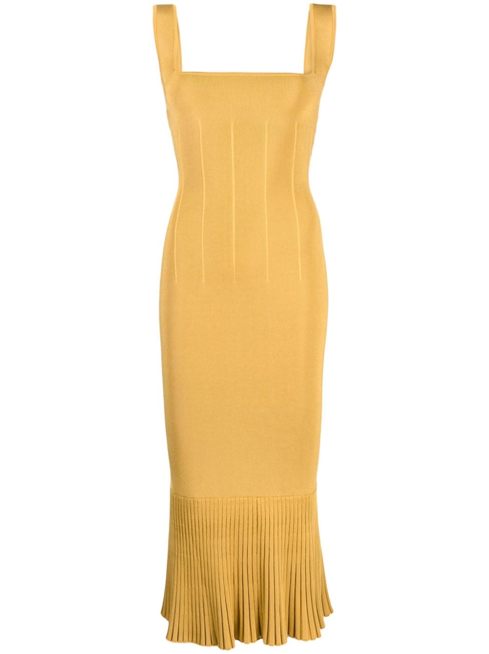 Galvan London Atalanta knitted midi dress - Yellow von Galvan London