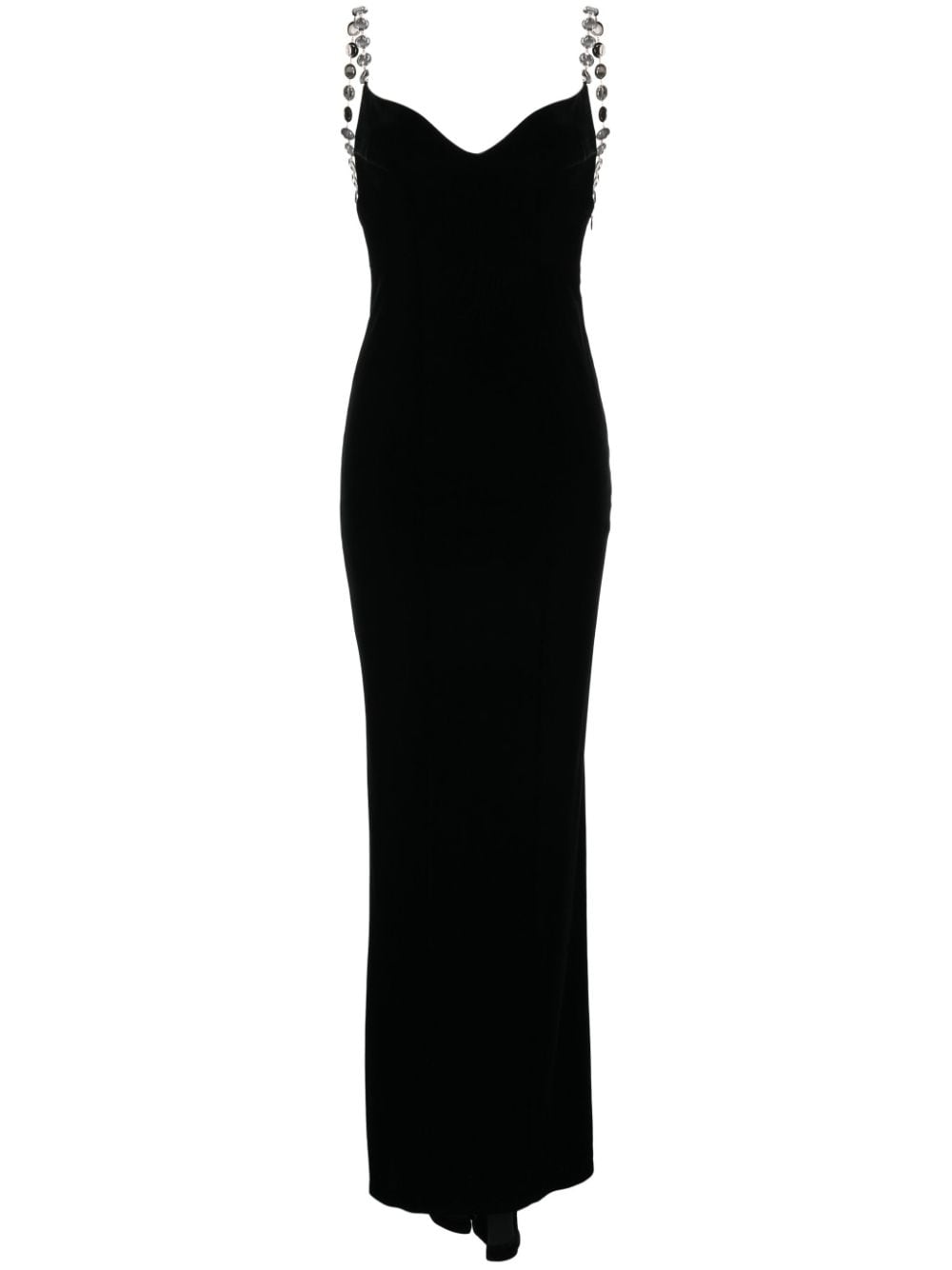 Galvan London Avedon globe velvet maxi dress - Black von Galvan London