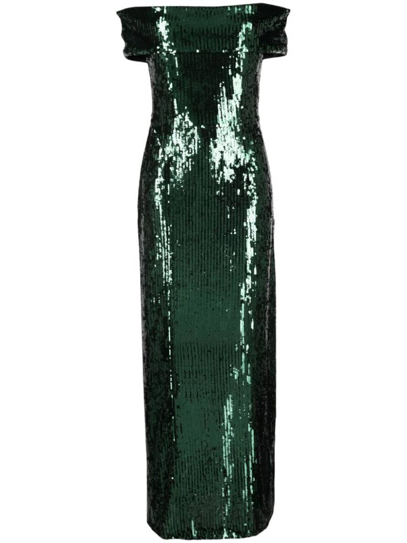 Galvan London Glencoe sequin-embellished dress - Green von Galvan London