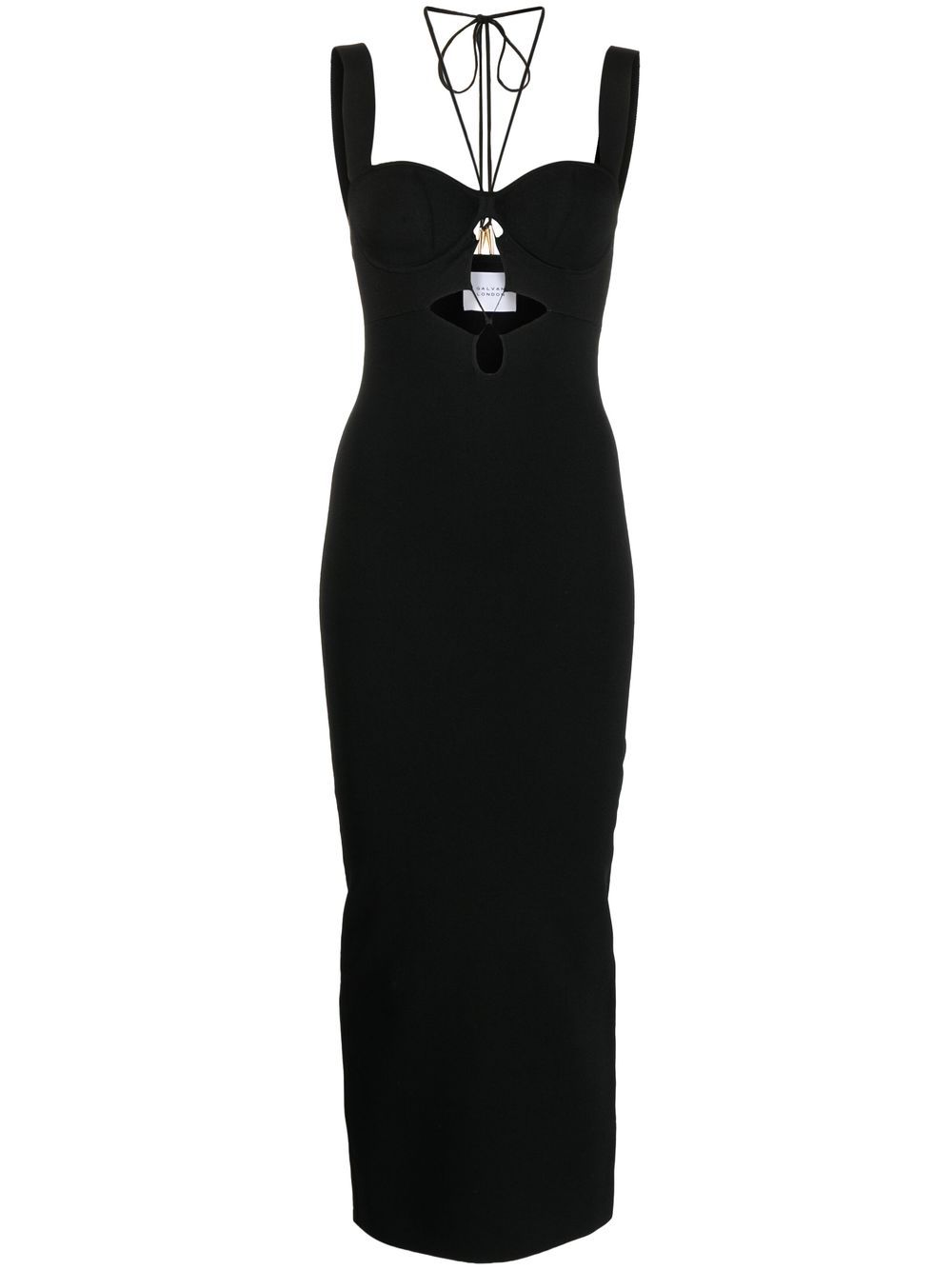 Galvan London Kali cutout-detail dress - Black von Galvan London