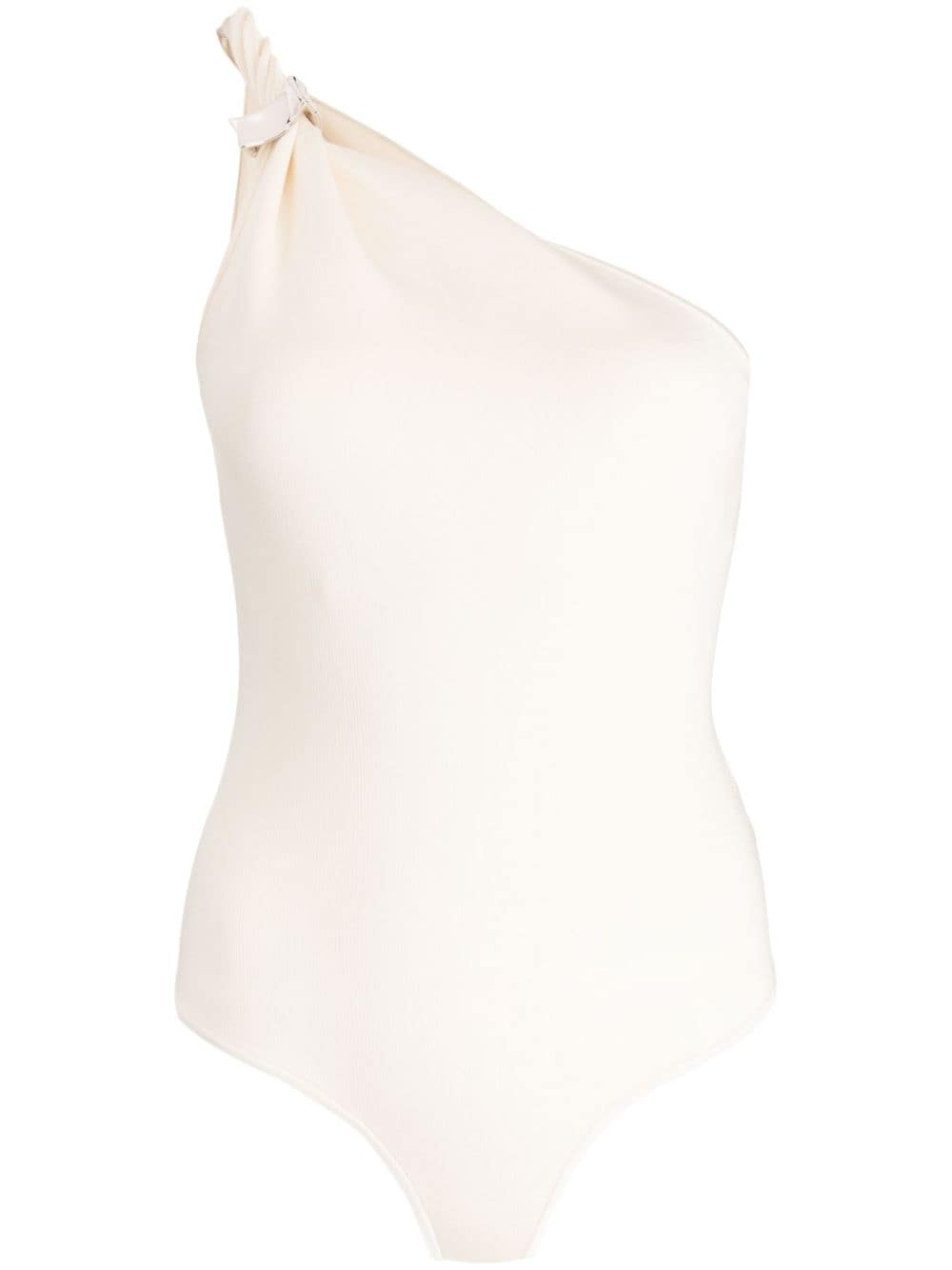 Galvan London Leticia ring-embellished one-shoulder bodysuit - White von Galvan London