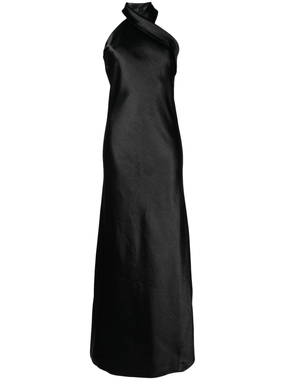 Galvan London Pandora halterneck satin gown - Black von Galvan London