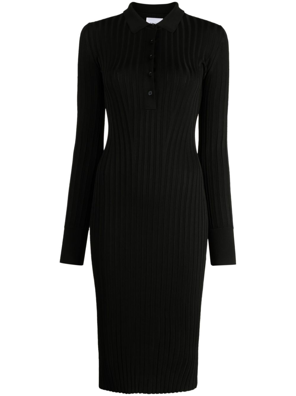 Galvan London Rhea ribbed midi dress - Black von Galvan London