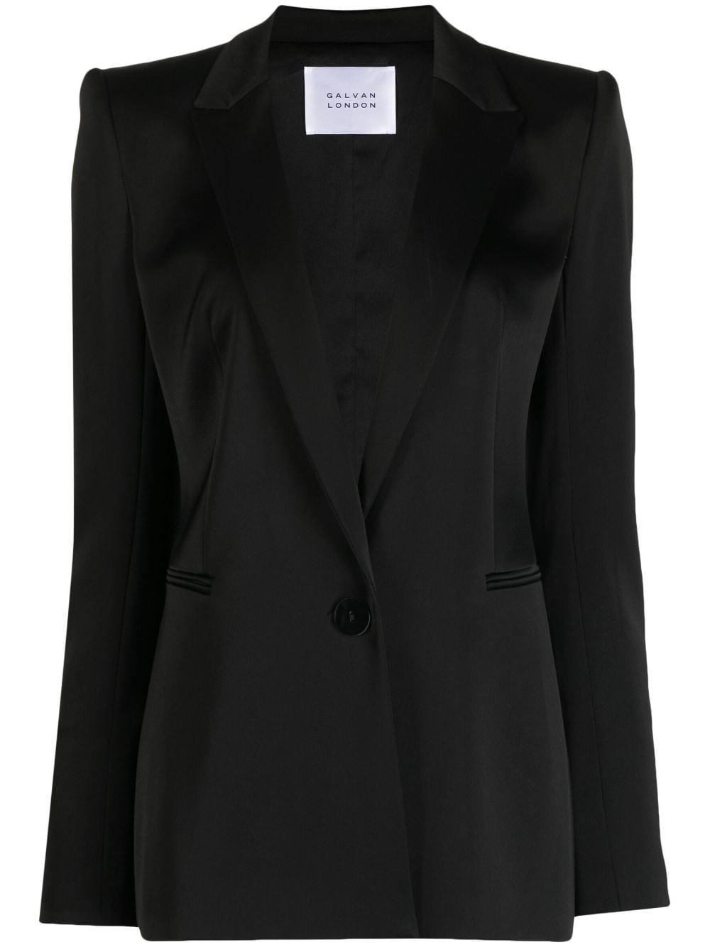 Galvan London Sculpted single-breasted blazer - Black von Galvan London