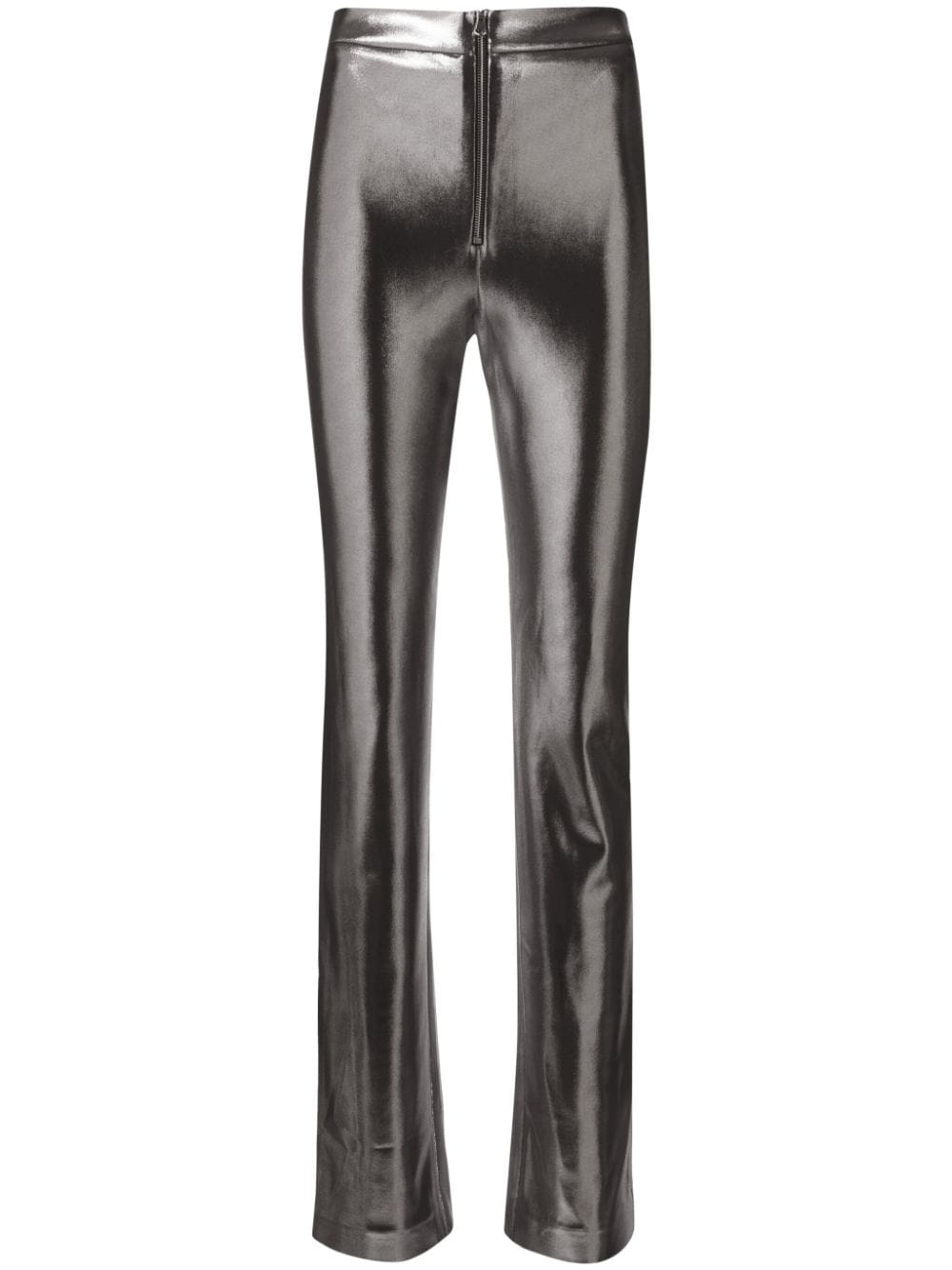 Galvan London metallic high-waisted skinny trousers - Silver von Galvan London