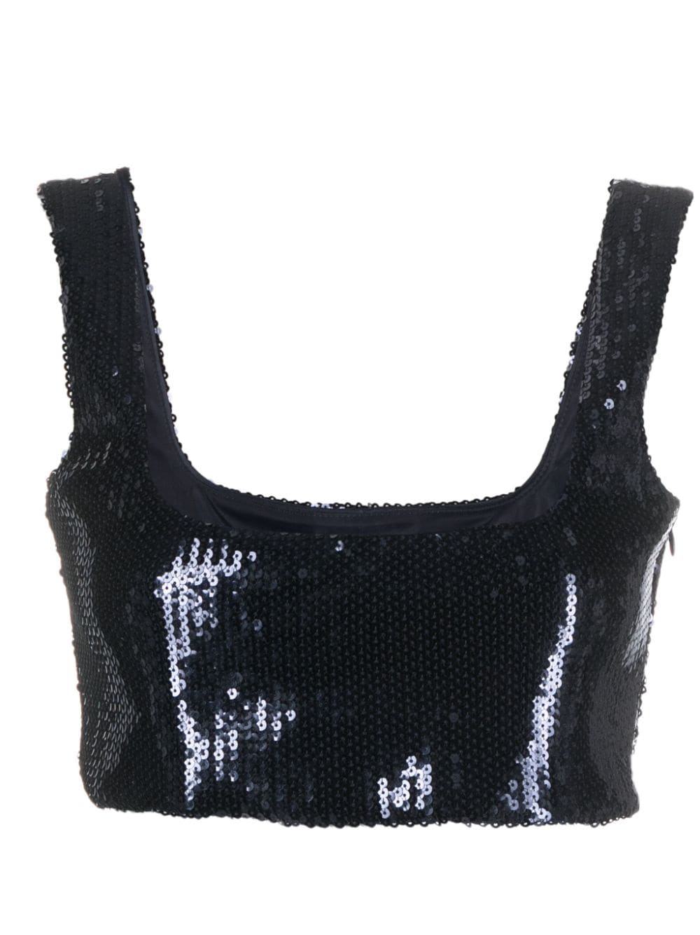 Galvan London sequin-embellished crop top - Blue von Galvan London