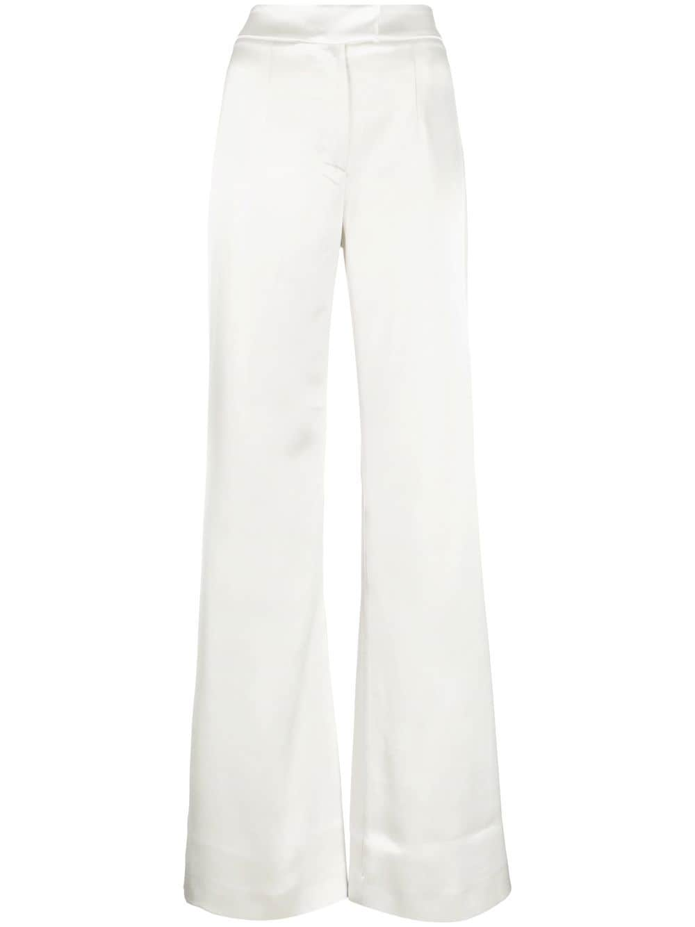 Galvan London Julianne flared satin trousers - Grey von Galvan London