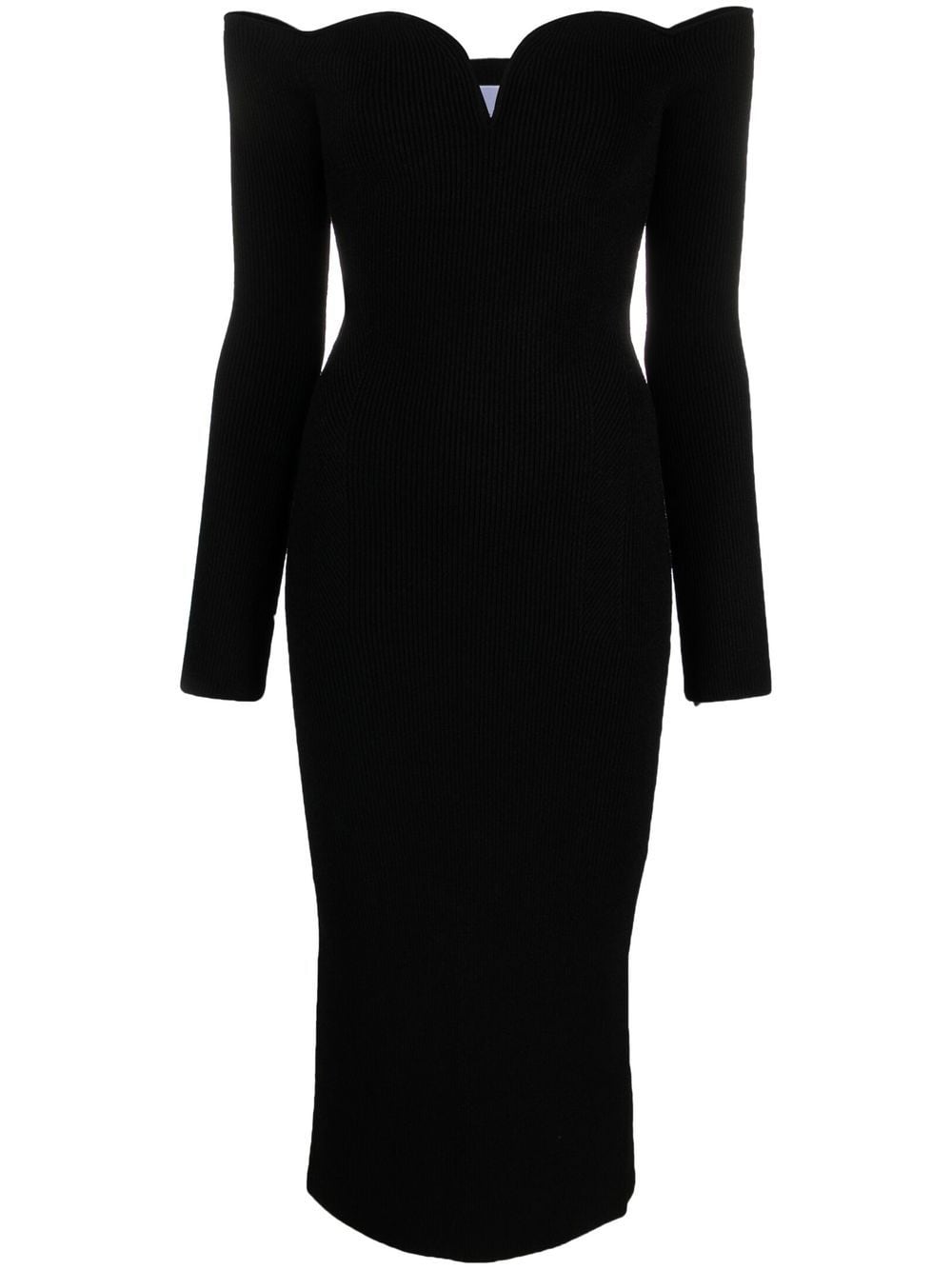 Galvan London off-shoulder midi dress - Black von Galvan London