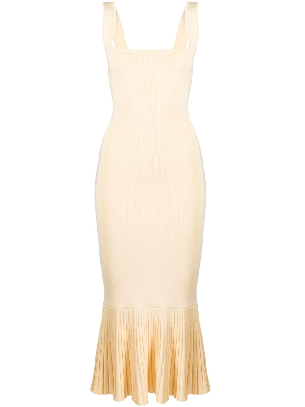 Galvan London square-neck sleeveless dress - Yellow von Galvan London