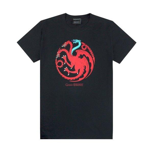 Ice And Fire Dragons Tshirt Herren Schwarz S von Game of Thrones