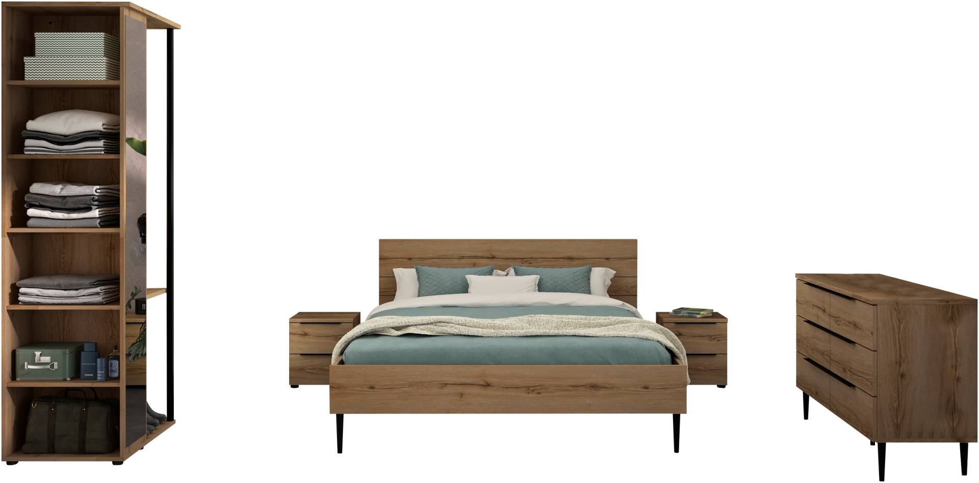 Gami Schlafzimmer-Set, Vollständiges Zimmer mit funktionalen und praktischen Ablagen! Gami Schlafzimmer-Set, Vollständiges Zimmer mit funktionalen und praktischen Ablagen! von Gami