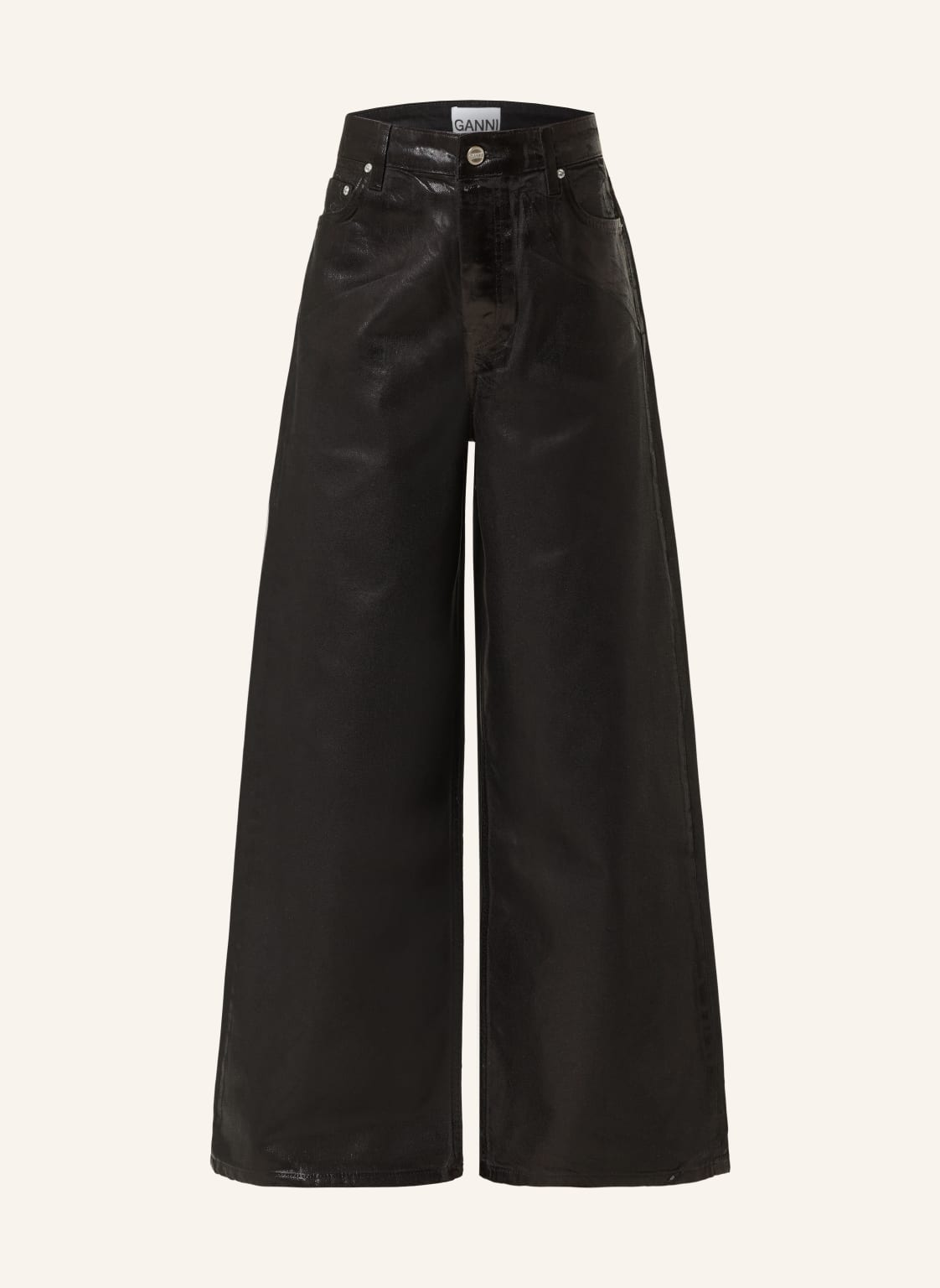 Ganni Coated Jeans schwarz von Ganni