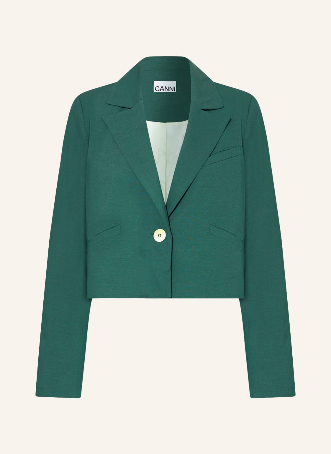 Ganni Cropped-Blazer gruen Ganni Cropped-Blazer gruen von Ganni