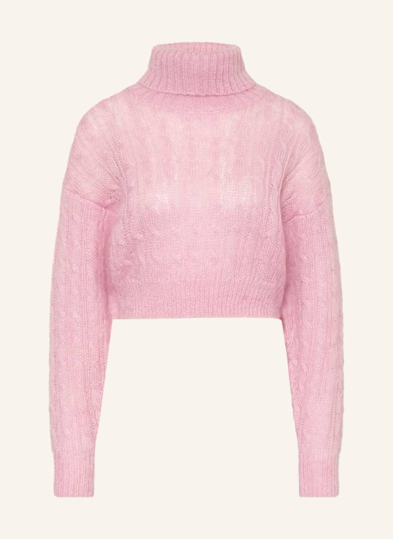 Ganni Cropped-Pullover Mit Mohair pink von Ganni