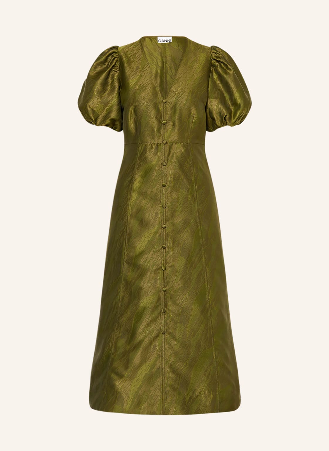 Ganni Jacquard-Kleid gruen von Ganni