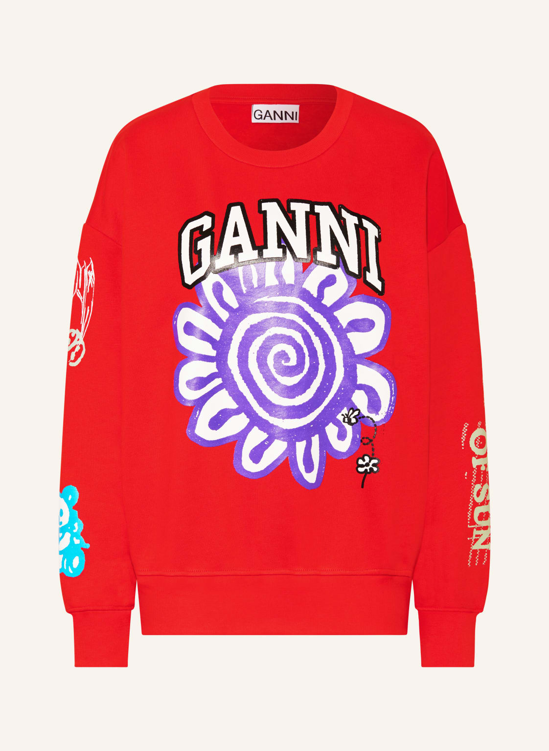 Ganni Oversized-Sweatshirt Isoli rot von Ganni