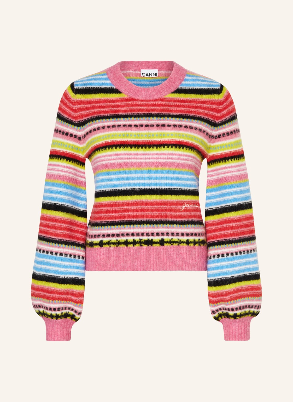 Ganni Pullover Mit Alpaka pink von Ganni