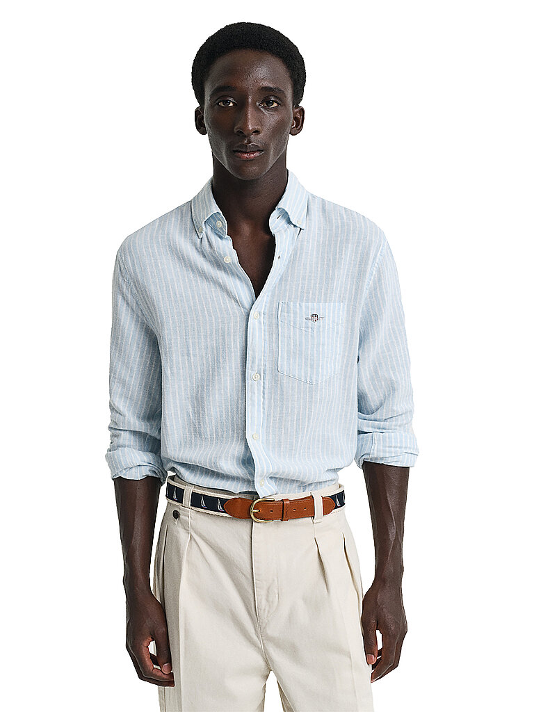 GANT Hemd Regular Fit  blau | L von Gant