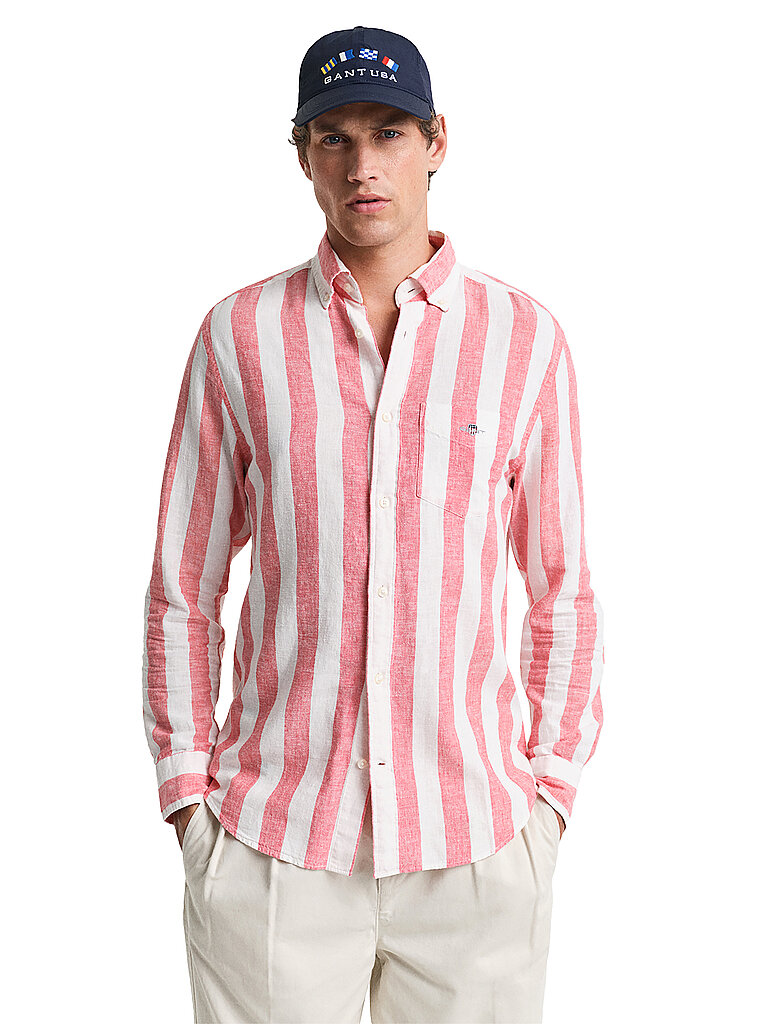 GANT Hemd Regular Fit  rot | XXL von Gant